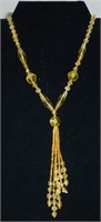 Beaded Lariat Deco Necklace