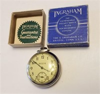 Vintage Ingraham Pocket Watch w/ Org Box