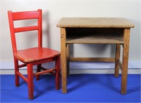 Child's School Desk & Chair