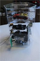 Display Case with Toy Cars & Trucks