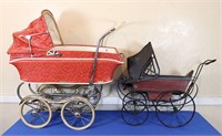 (2) Vintage Strollers, Baby + Doll Size