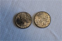 1925 P & 1922 S Peace Dollars