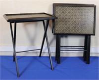 (4) Vintage Folding TV Tables