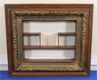 Oak & Gesso Framed Knick-Knack Shelf