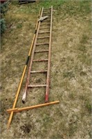 Wood Ladder & Roof Rake