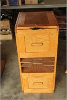 Hmde Oak Record/Filing Cabinet