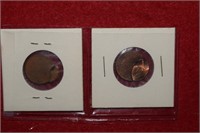 Two Lincoln Penny Mint Error Coins  65% & 85%