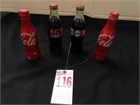 4 Coca-Cola Collector Bottles