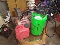 Sprayer & (2) Small Gas Jugs