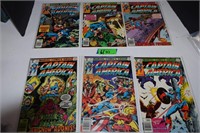 Six Collectible Captain America Comics
