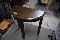 Small Wood Half Round Table