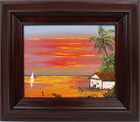 CARNELL SMITH HIGHWAYMEN SHACK AND SAILBOAT