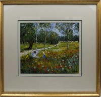 ERICA S FLOWER FIELD MOTHER CHILD OIL PAINTING