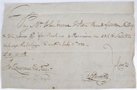 REV. WAR 1776 OLIVER ELLSWORTH PAY ORDER