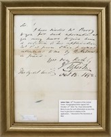 JAMES TYLER LETTER TO SECRETARY AT WAR