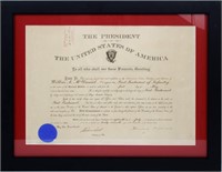 THEODORE ROOSEVELT MILITARY APPOINTMENT SIGNED