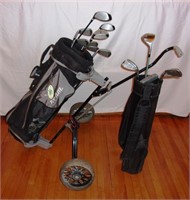 Golf clubs lot.