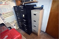 Group of (3) Ass't File Cabinets