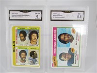 (2) 1970's Topps GMA Graded Cards