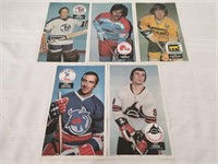1973-74 O-Pee-Chee WHA Hockey Posters x5