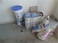 Floor tile, grout, spacers