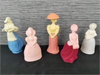 5 Avon Fashion Figurines Cologne Bottles