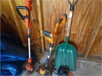 Week whackers, shovel, & charger