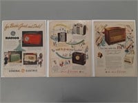 Vintage GE & RCA Victor Radio Advertising