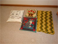 Pillows & afghan