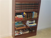 Bookcase 30" x 10" x 46"H & contents