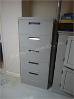 5 Drawer metal file cabinet 25"W x 25"D x 57"H