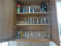 Cabinet of assorted glassware
