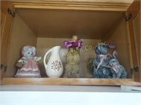 Ceramic bunnys, mouse decoration, pitcher