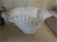 White fluted edge bowl