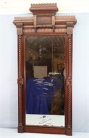 Eastlake Victorian Wall Hanging Mirror in Walnut
