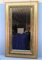 Large Gesso Framed Mirror