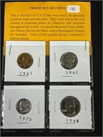 4 Old Proof Coins