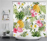 LB Tropical Pineapple Shower Curtain,Summer G
