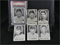 SIX 1960 LEAF BASEBALL CARDS