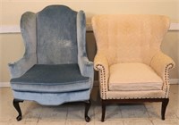 (2) Upholstered Wing Chairs, as-is