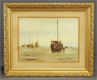 G.D. Lavelle, Watercolor, Seascape