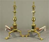 Pair Brass Andirons