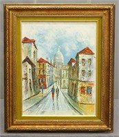 Painting, Street Scene Signed "Rich"