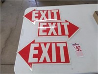 Cardboard Exit Signs