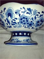 Vintage Blue/White Fruit Bowl 10" x 5"