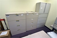 Group of File Cabinets and Tables
