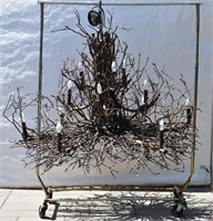 Large Custom Made Twig Chandelier 14 Lights