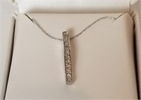 211-14K White Gold Diamond Necklace