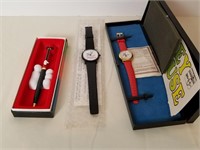 211- 2 Disney Watches And Mickey Pen