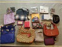 211- Lot Of 18 New/Like New Purses, Wallets & More